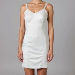 Vintage 90s White Slip Dress Size 32 Short